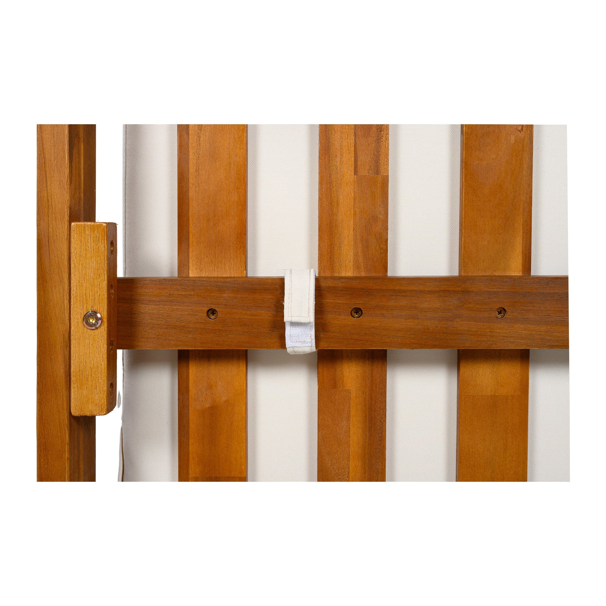 U_Style Acacia Solid Wood Patio Furniture Set with beige fabric slings on Tampa Home & Garden Store