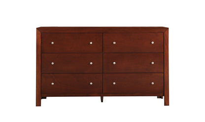 Cherry dresser with real wood veneer, Summit collection, 6-drawer chest, warm cherry finish on Tampa Home & Garden Store