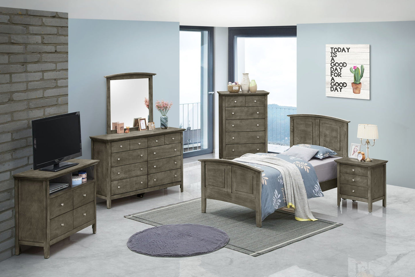 Modern Farmhouse Arch Bed With Real Veneers
