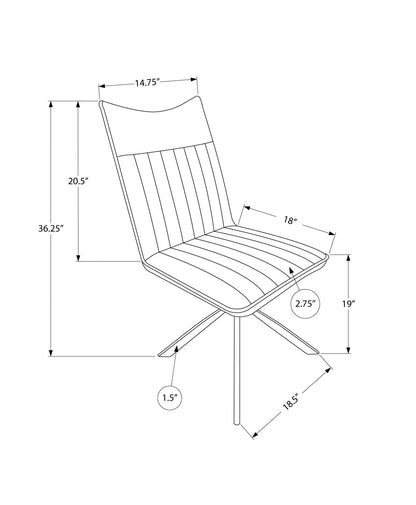 Modern Upholstered Dining Chair and Metal Legs