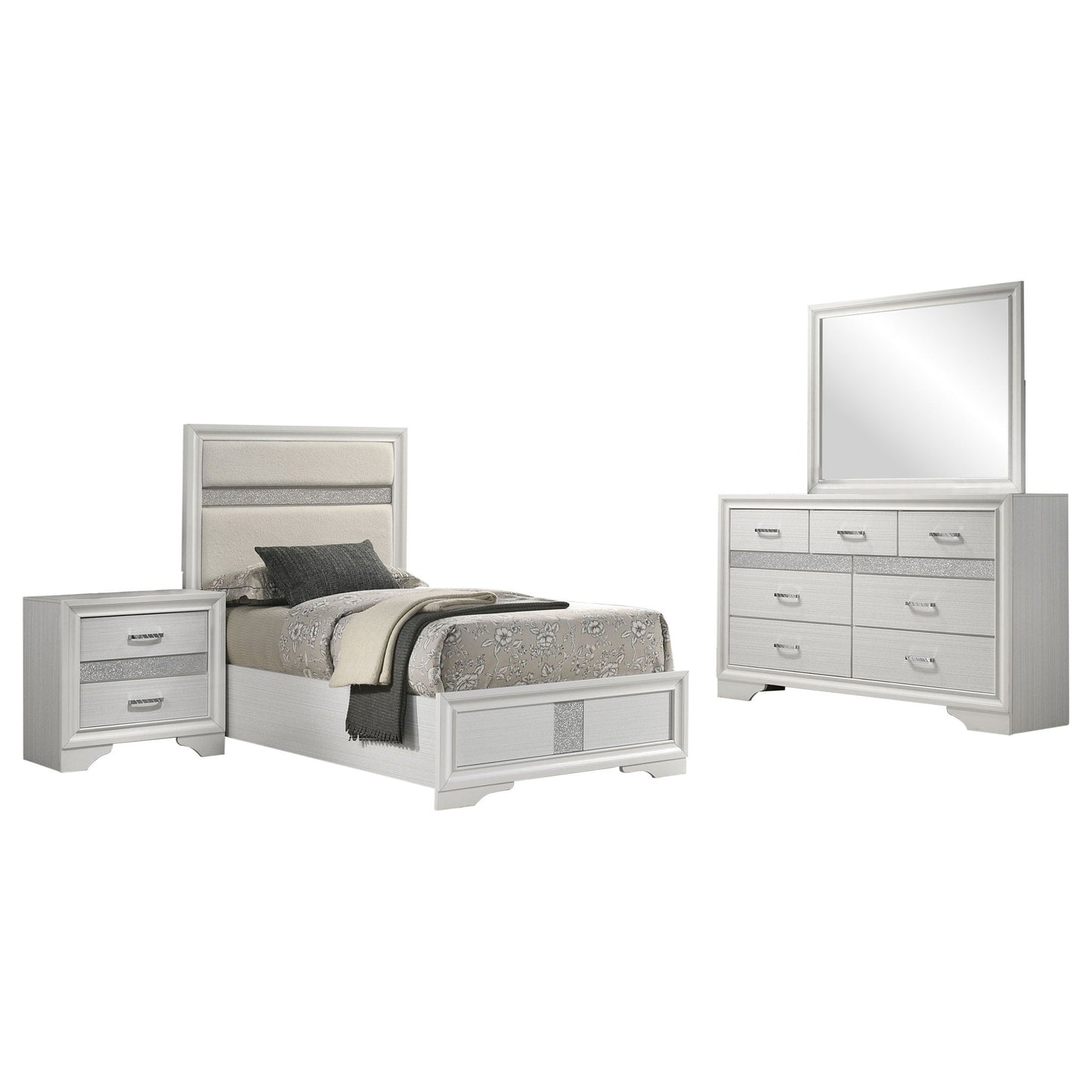 Annie 4pc set by HouseOfZazla: bed, dresser, 2 nightstands on Tampa Home & Garden Store