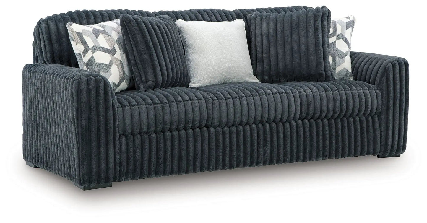 Midnight Madness Corduroy Sofa for Cozy Comfort