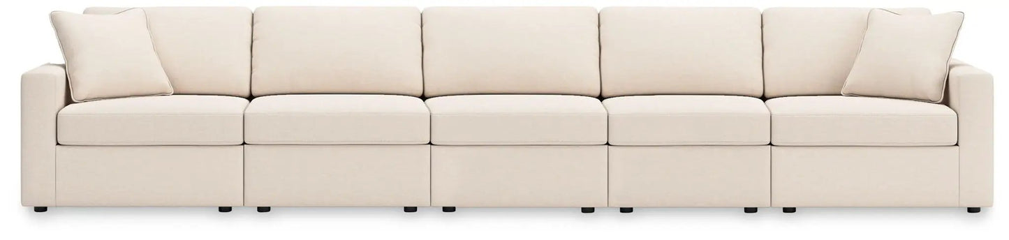 Modmax Oyster Sectional sofa by Unique Piece Furniture, stationary beige upholstery on Tampa Home & Garden Store