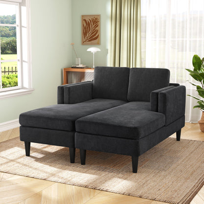 Modern Chaise Lounge Sofa Bed and Soft Fabric