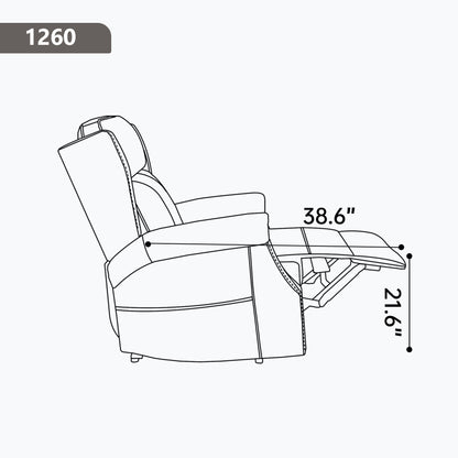 Manual Recliner With Vibrations and Heat