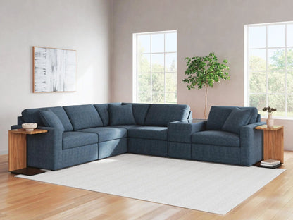 Modmax Sectional Ink navy blue fabric stationary sofa by Unique Piece Furniture on Tampa Home & Garden Store