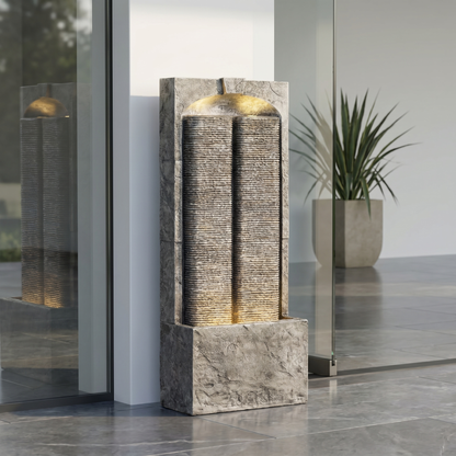 Cascading Led Outdoor Water Fountain For a Patio