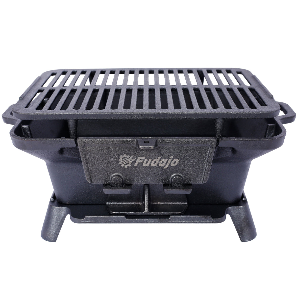 Oval cast iron grill top portable charcoal tabletop skillet black finish with Fuego logo on Tampa Home & Garden Store