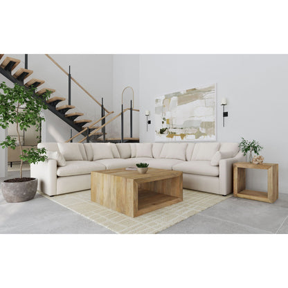 Greeley 5-piece ivory upholstered modular sectional sofa by HouseOfZazla on Tampa Home & Garden Store