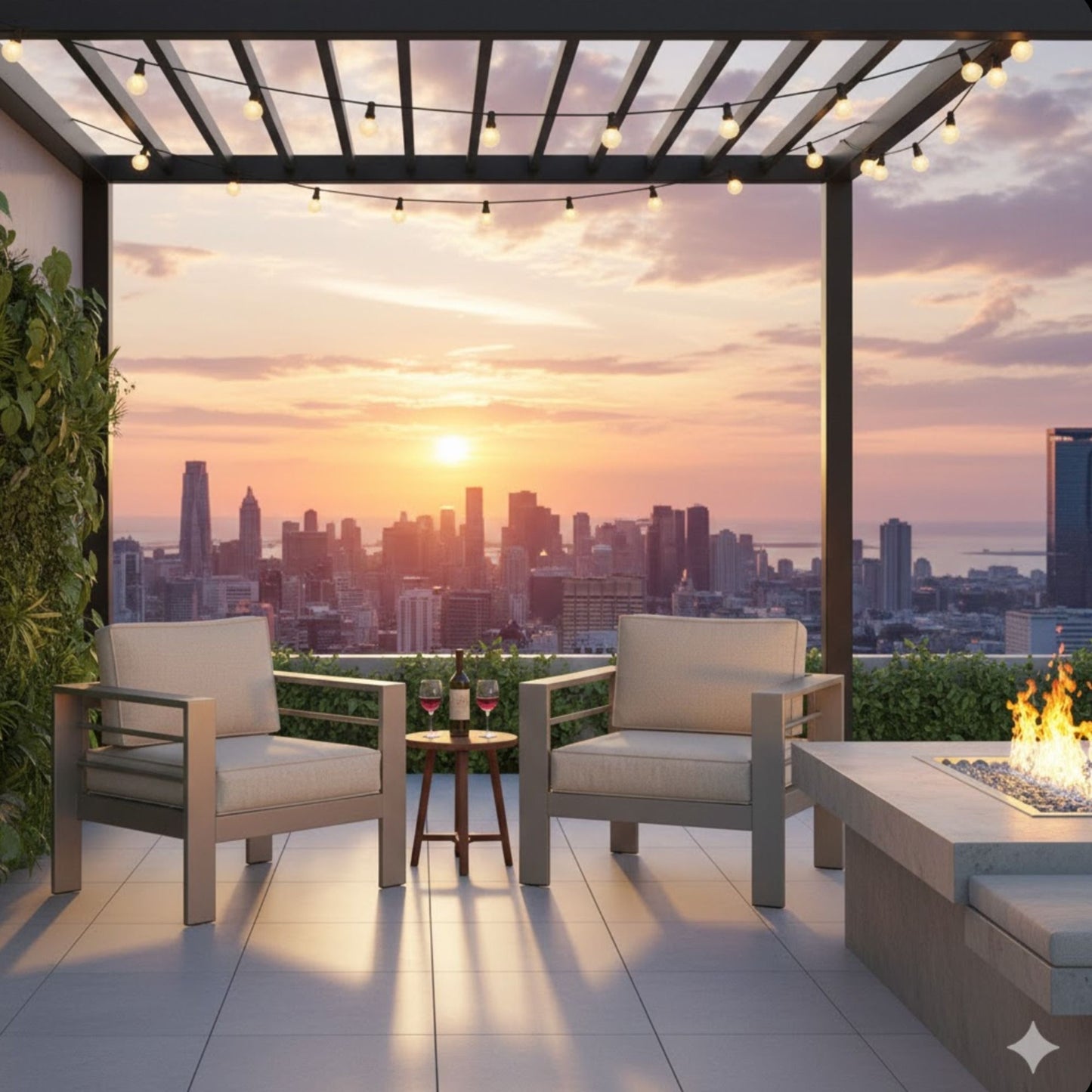 All Weather Patio Chairs and Thick Foam Cushions