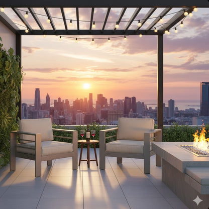 All Weather Patio Chairs and Thick Foam Cushions