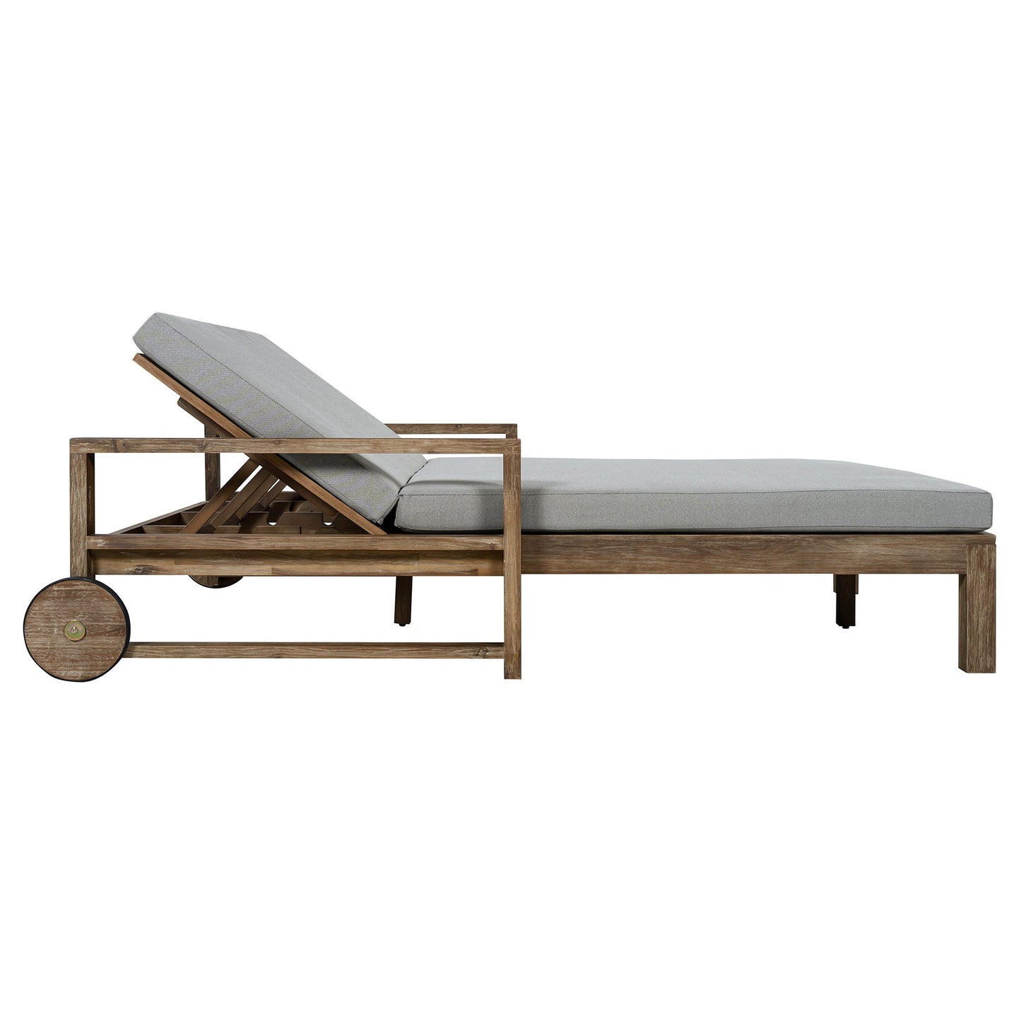 Farmhouse Wooden Outdoor Sunbed and Bench