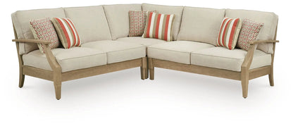 Clare View Outdoor Sectional with Eucalyptus Frame