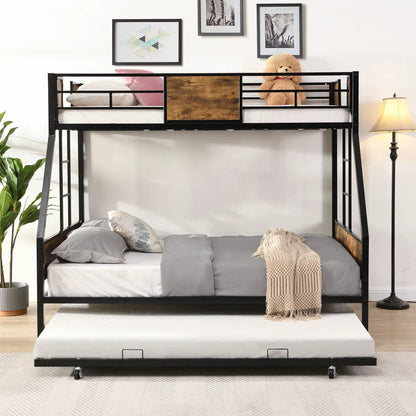 Modern Metal Bunk Bed with Dual Side Ladder