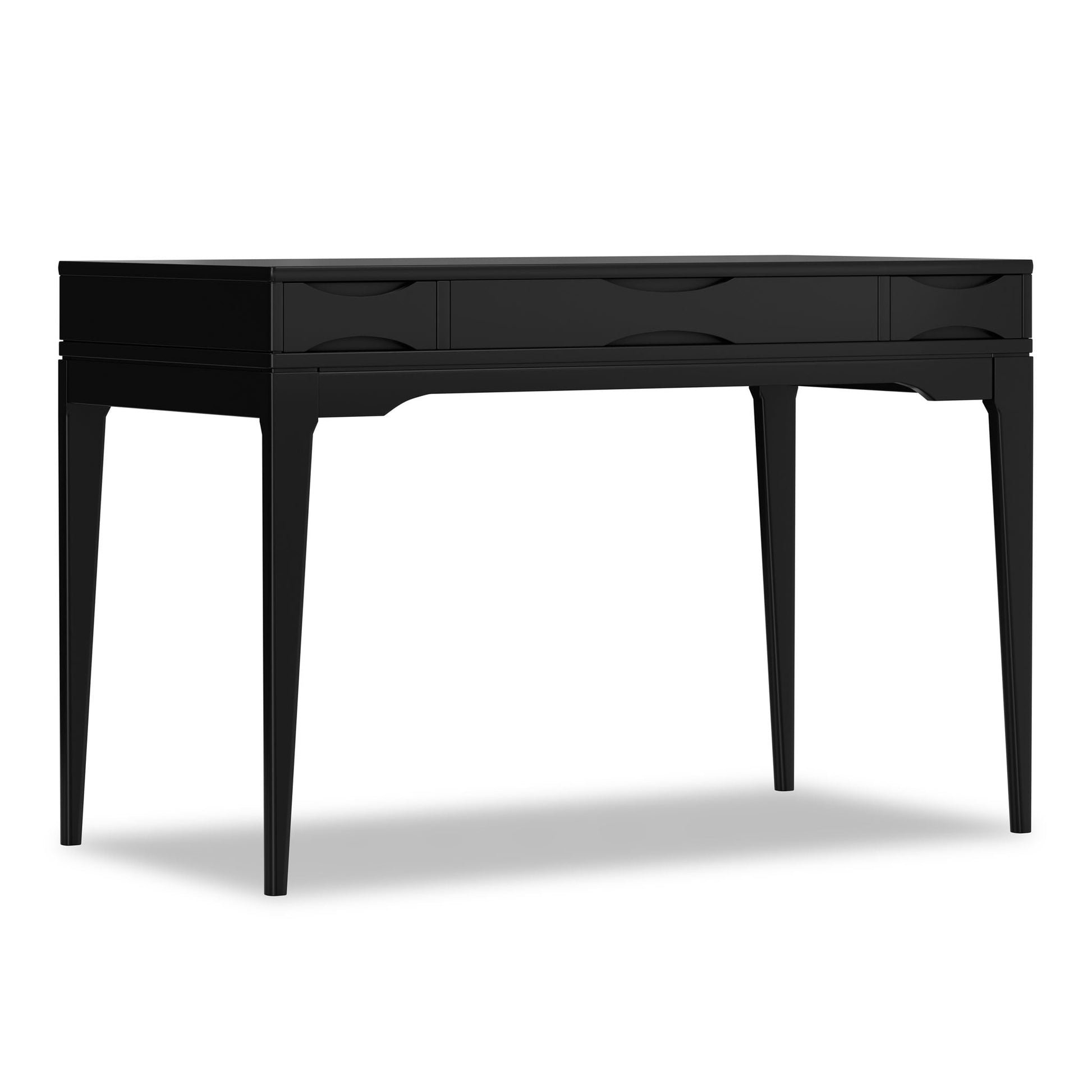 Harper Handcrafted Desk, black finish with curved drawer fronts by Unique Piece Furniture on Tampa Home & Garden Store