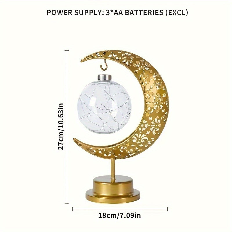 Crescent Moon LED Table Lamp – Festive Decorative Light for Home & Celebration
