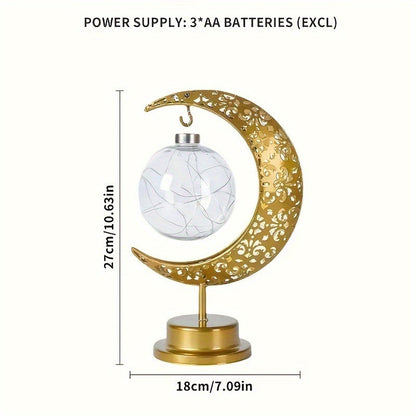 Crescent Moon LED Table Lamp – Festive Decorative Light for Home & Celebration