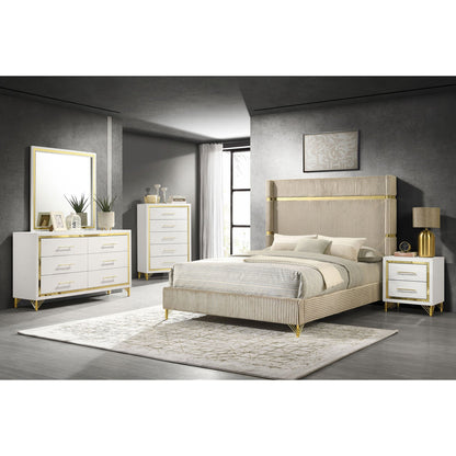 Malcolm Timeless Wingback Upholstered Bed
