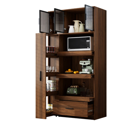 Modern Kitchen Pantry Cabinet with Pull Out Shelf