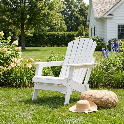 Oversize Wooden Folding Adirondack Patio Chair