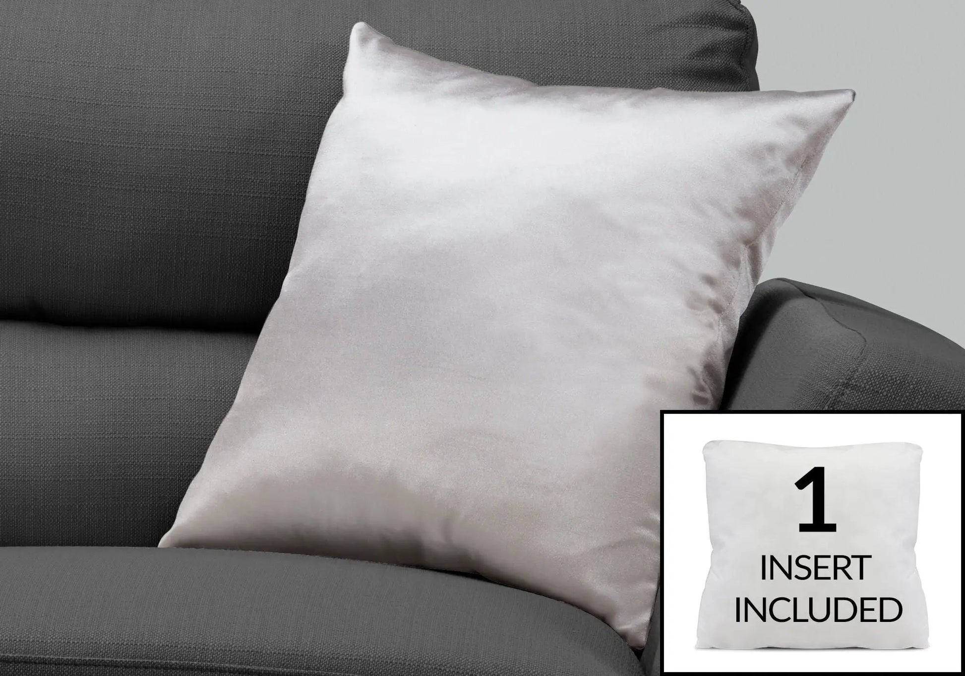 Throw pillow lavender-grey with hypoallergenic insert included Unique Piece Furniture on Tampa Home & Garden Store
