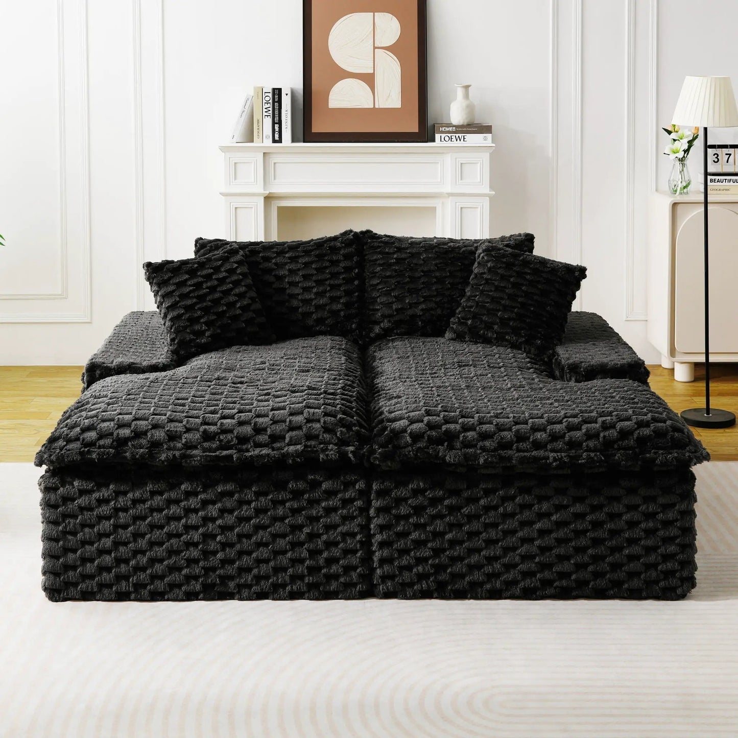 Double Chaise Lounge With Full Compressed Sponge