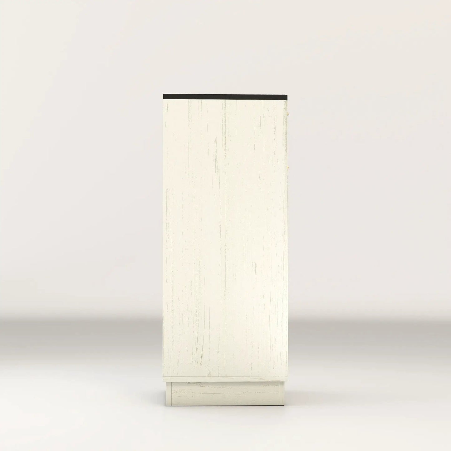 Tilt Out Trash Can Cabinet with Wave Textured Drawer, white wood, Unique Piece Furniture on Tampa Home & Garden Store