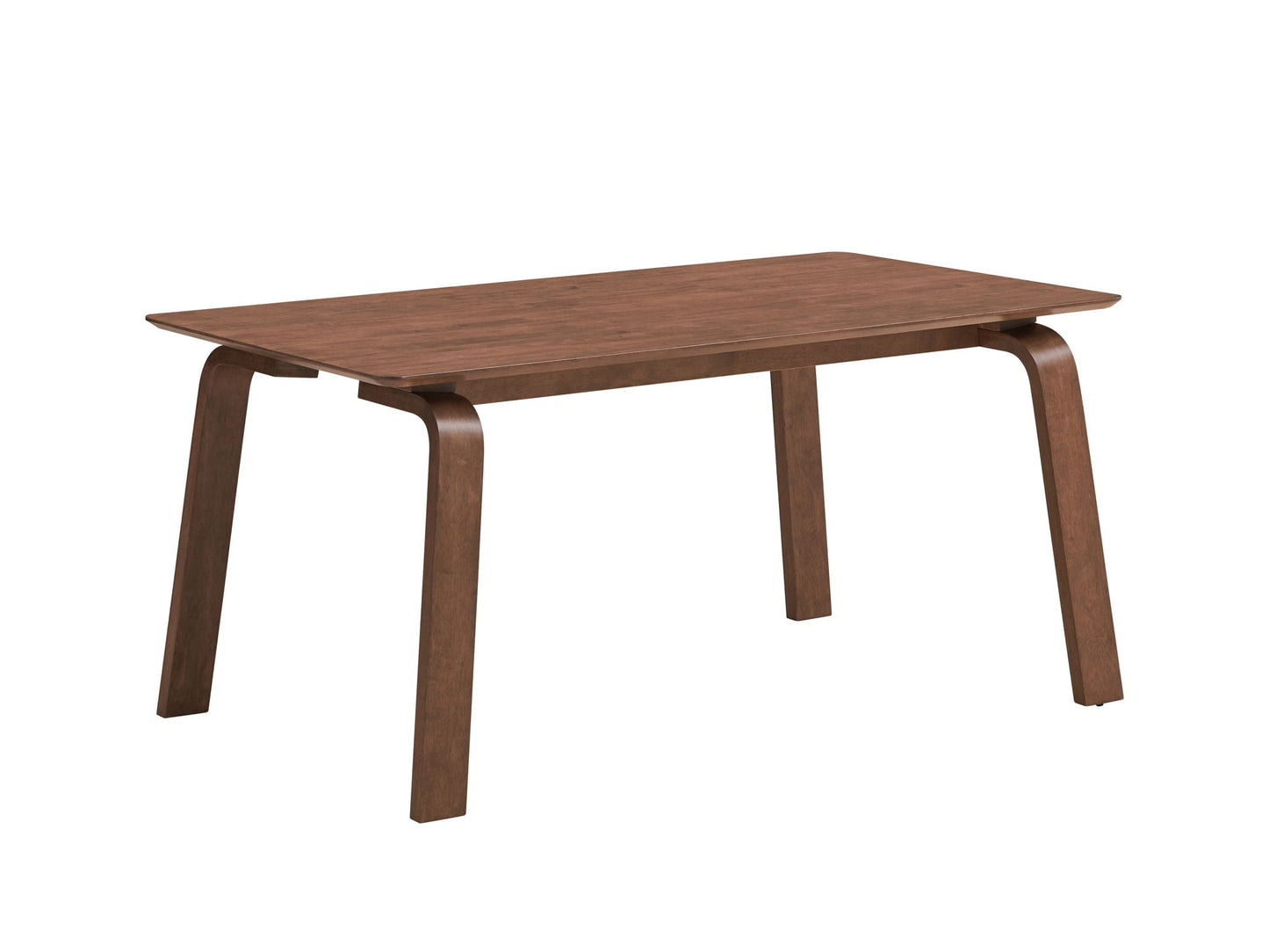 Ginny Walnut Dining Table with curved legs and rounded ends on Tampa Home & Garden Store
