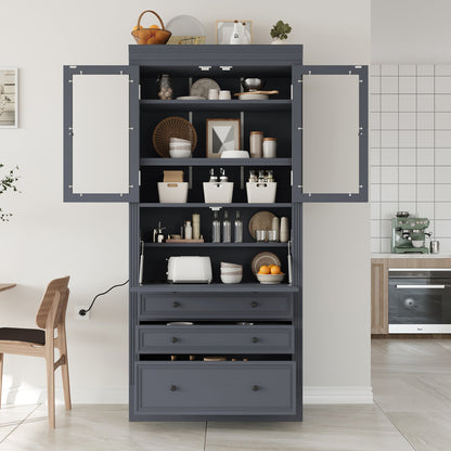 Topmax Freestanding Kitchen Pantry Cabinet