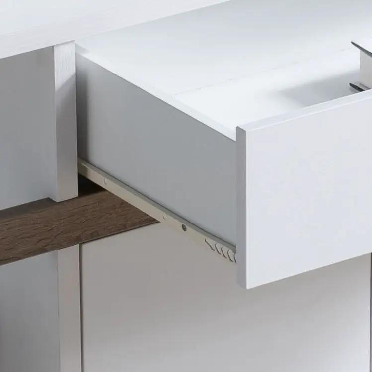 Modernize kitchen buffet organizing cabinet with 4 shelves, white exterior and taupe interior on Tampa Home & Garden Store