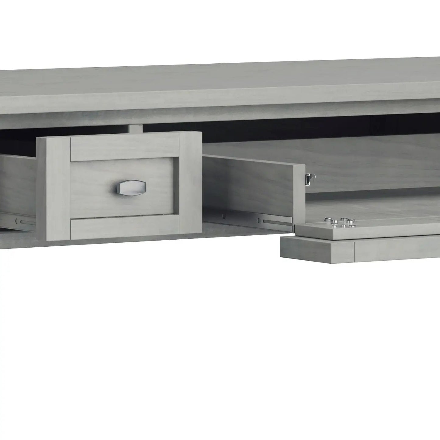 Warm Shaker Handcrafted Desk graywashed wood with drawer Unique Piece Furniture on Tampa Home & Garden Store