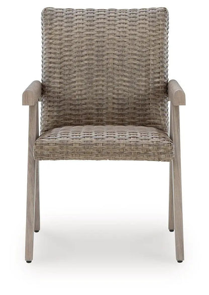 Cliff Trails Outdoor Arm Chair Set of 2 Beige