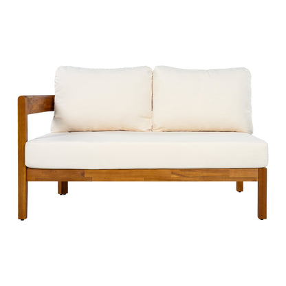 U_Style Acacia solid wood patio sofa with cream cushions by HouseOfZazla on Tampa Home & Garden Store