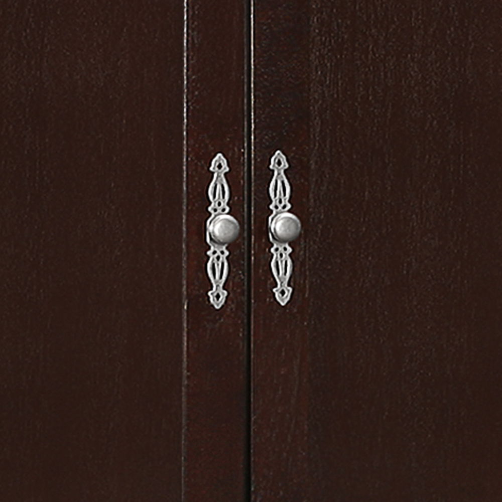 Traditional armoire with hanging bar in dark brown wood and silver pulls HouseOfZazla chifforobe on Tampa Home & Garden Store