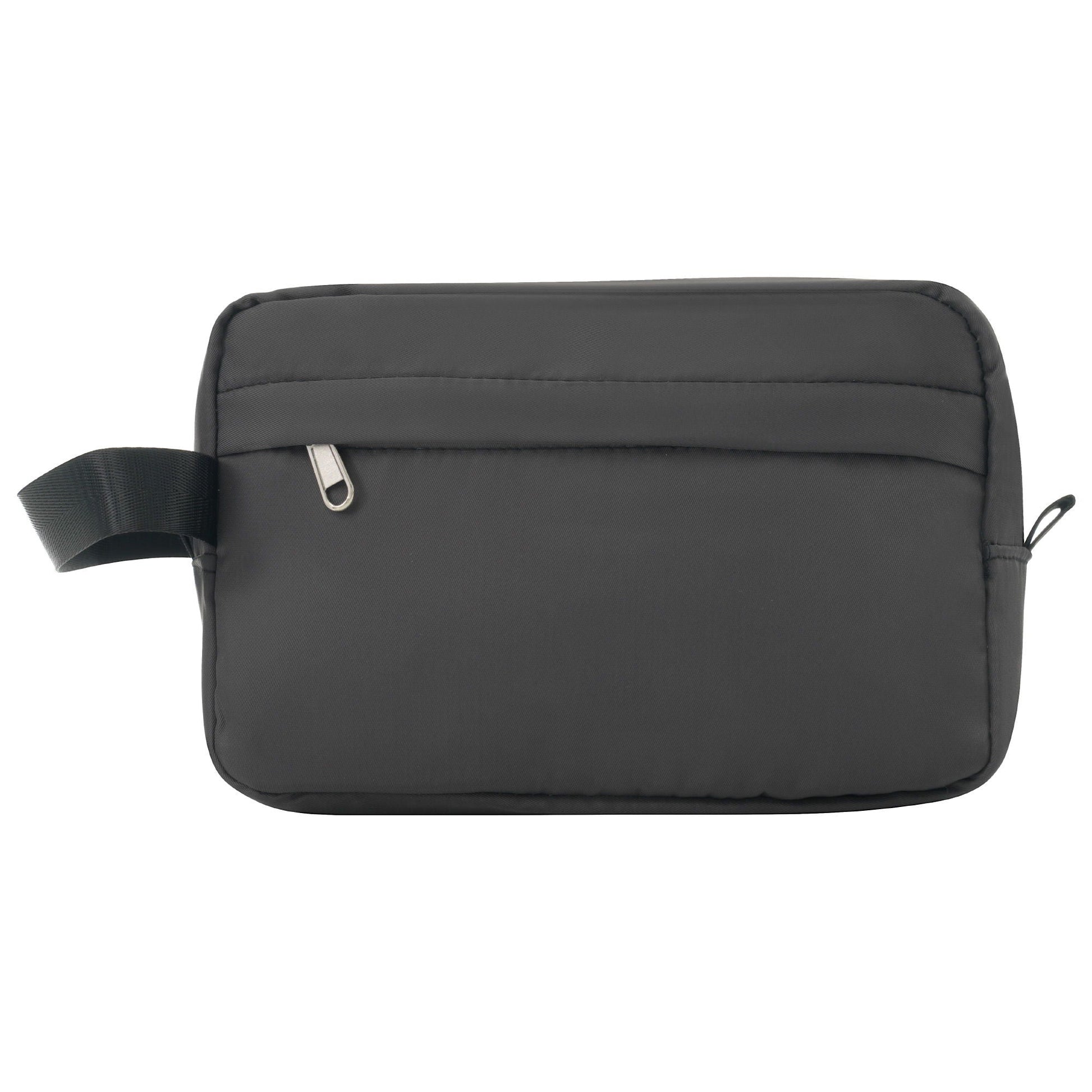 HouseOfZazla black luggage bag close-up with metal zipper pull and fabric strap on Tampa Home & Garden Store