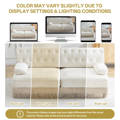 Soft And Plush Velvet Chesterfield Style Sofa