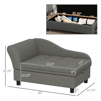 PawHut Pet Sofa Dog Couch Gray, gray fabric pet bed by HouseOfZazla, Pet Supplies on Tampa Home & Garden Store