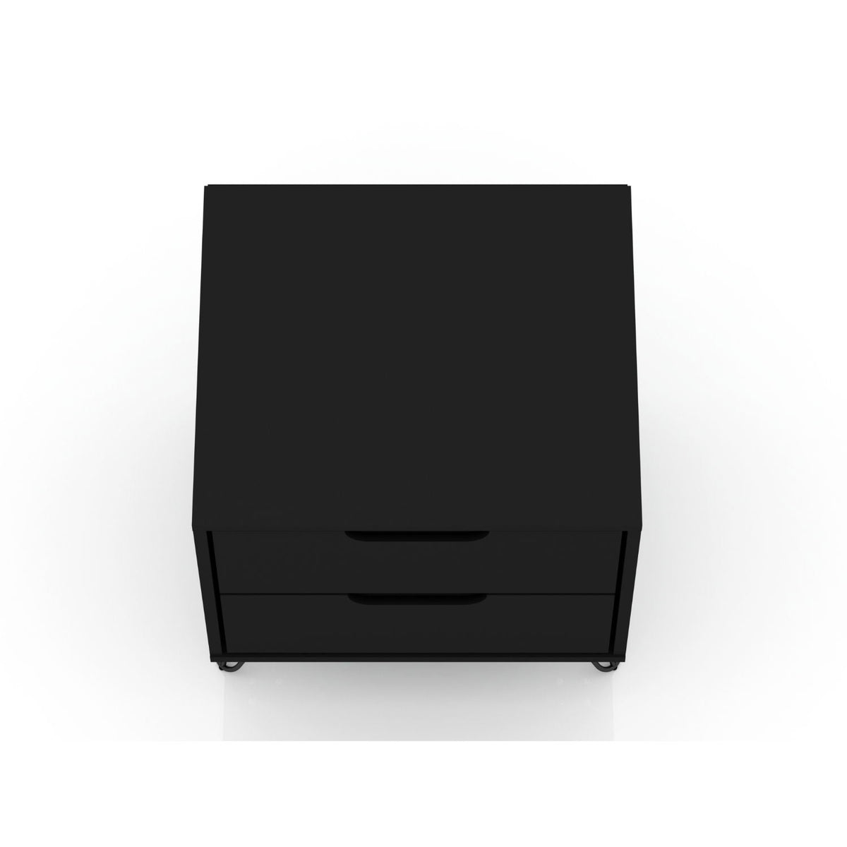 2 Drawer Nightstand HouseOfZazla black finish with durable splayed legs accent nightstand on Tampa Home & Garden Store
