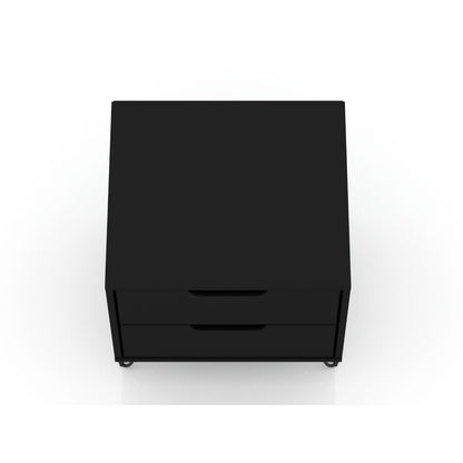 2 Drawer Nightstand HouseOfZazla black finish with durable splayed legs accent nightstand on Tampa Home & Garden Store