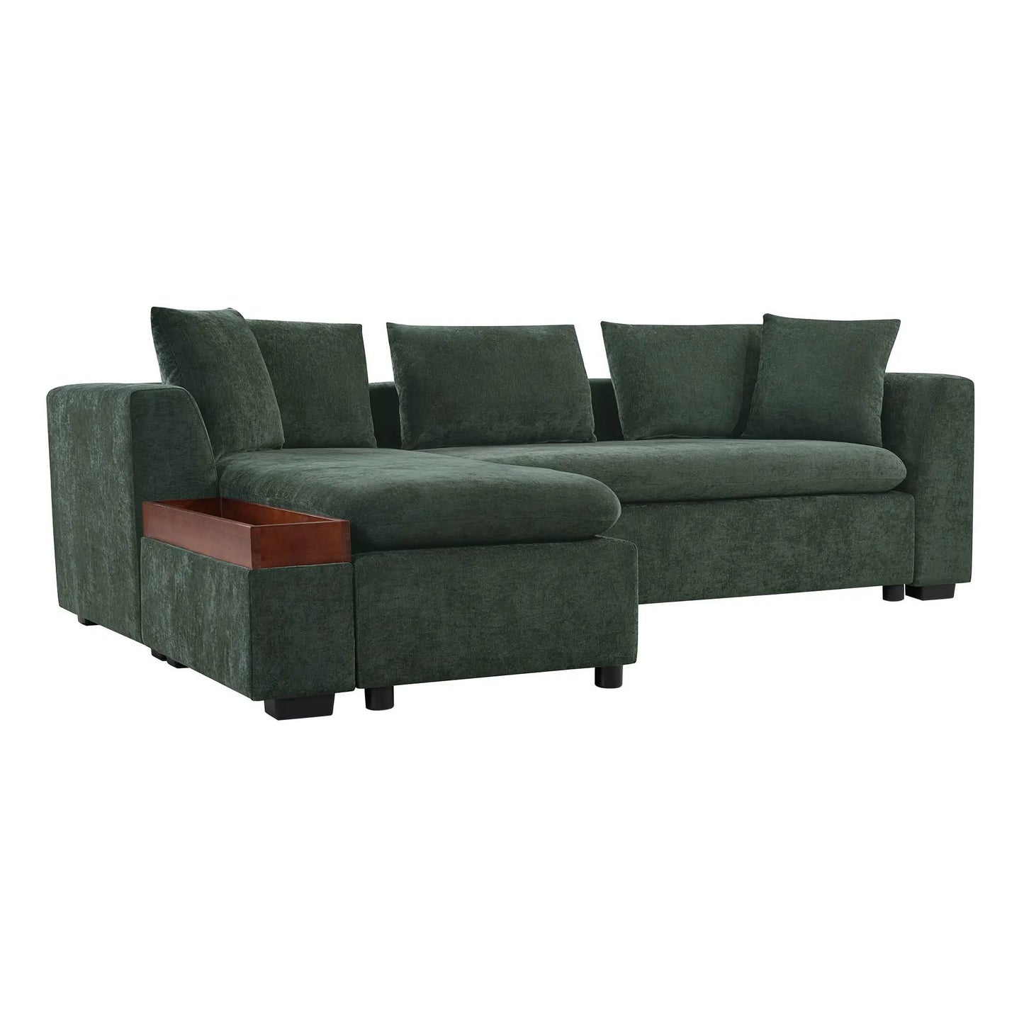 Modern L Shaped Sectional Sofa with Storage