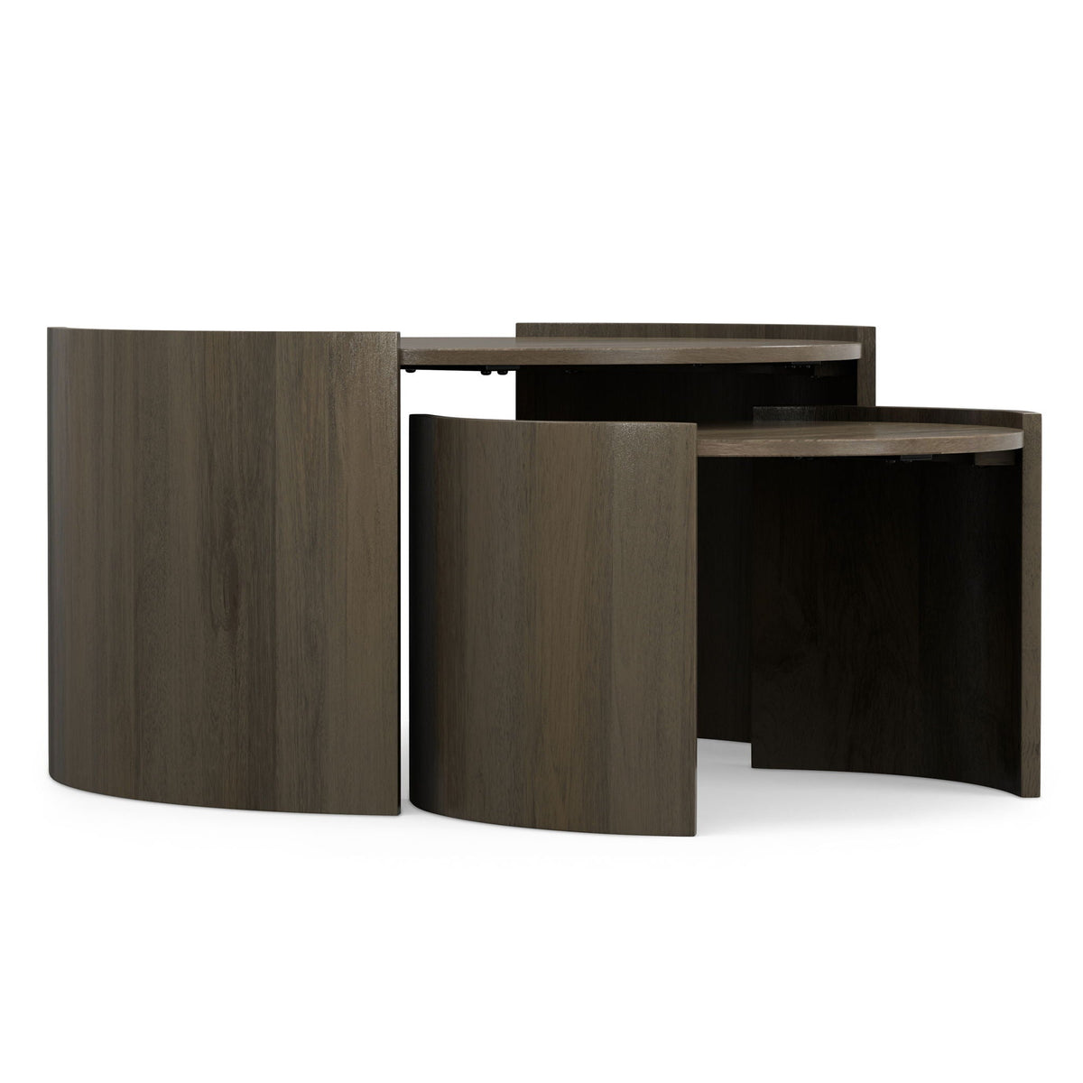 Gray 2-piece nesting table set in sustainable mango wood construction on Tampa Home & Garden Store