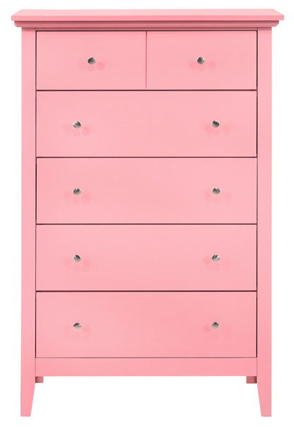 Pink accent chest with real wood veneers and nickel hardware, HouseOfZazla on Tampa Home & Garden Store