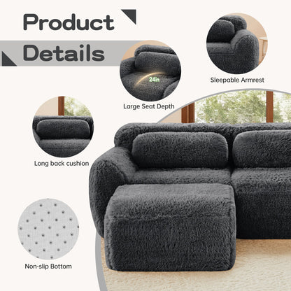 Plush U Shaped Boneless Sofa For a Quiet Retreat