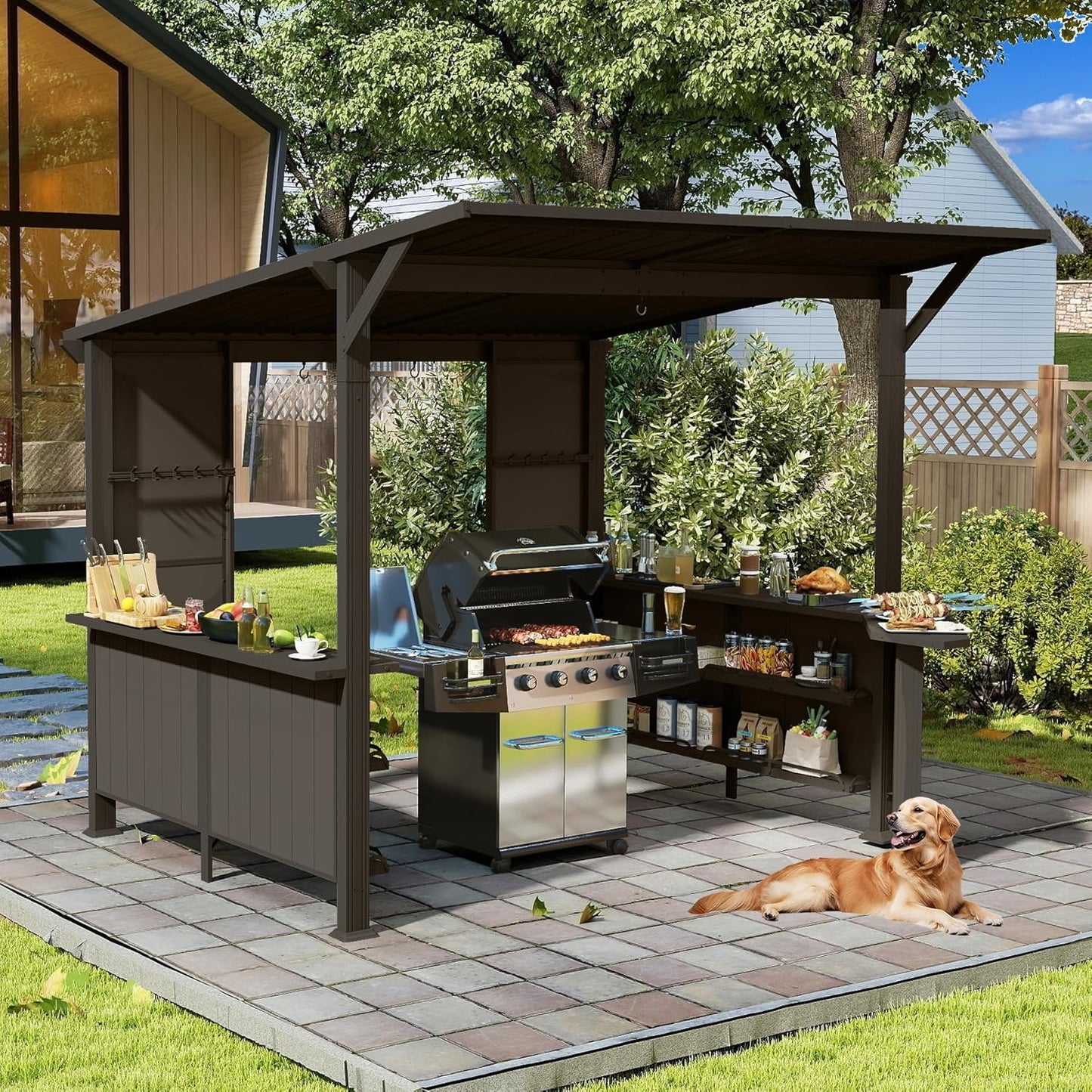 9x10 Hardtop Grill Gazebo and Outdoor BBQ Canopy