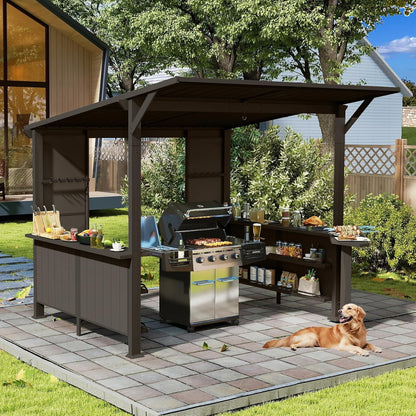 9x10 Hardtop Grill Gazebo and Outdoor BBQ Canopy