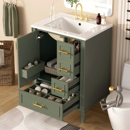 Traditional Bathroom Vanity With Soft Close Doors