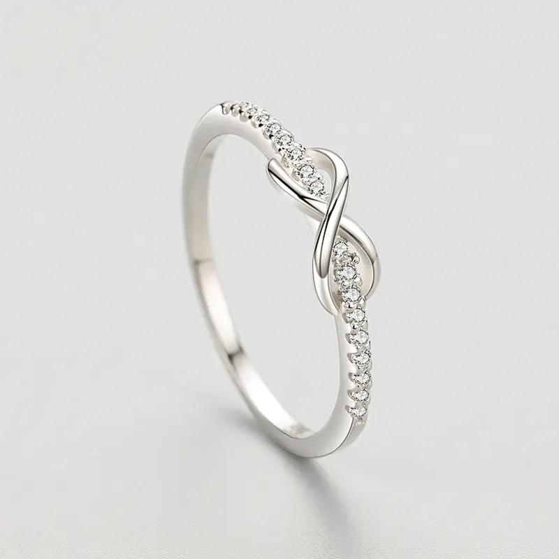 Silver ring with twisted knot and pave diamond band on Tampa Home & Garden Store