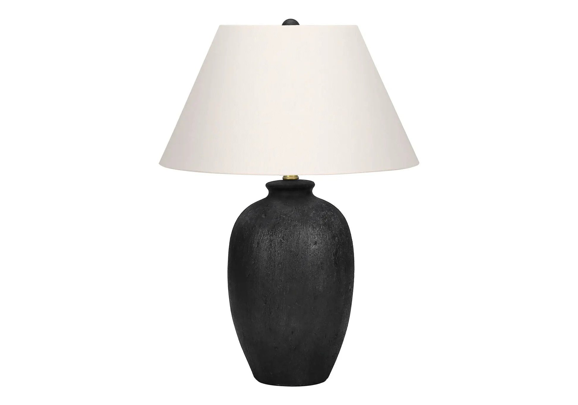 Table lamp with black ceramic base and white shade, modern design by Unique Piece Furniture on Tampa Home & Garden Store