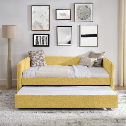 Upholstered Daybed With Pop Up Trundle For Guests