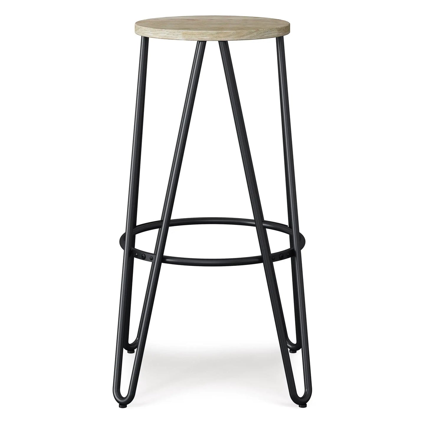 Simeon Multifunctional Metal Stool with Wood Seat